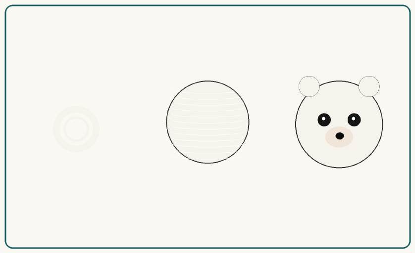 Polar Bear step 1 — standard head rounds chart