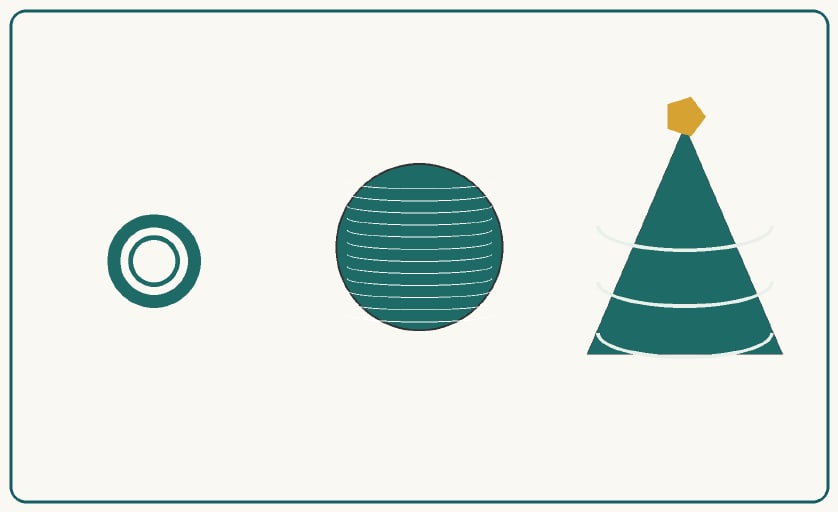 Christmas Tree step 1 — tree cone rounds chart from magic ring to 30 stitches